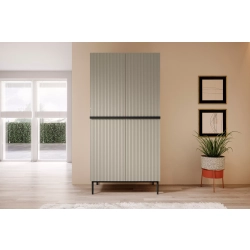 Szafa Nicole 100 cm z półkami - kaszmir / czarne nóżki